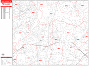 Sandy Springs  Wall Map Red Line Style